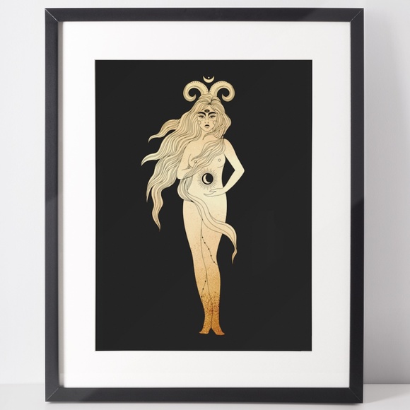 Other - Aries Zodiac Sign Wall Art Print Poster Unframed